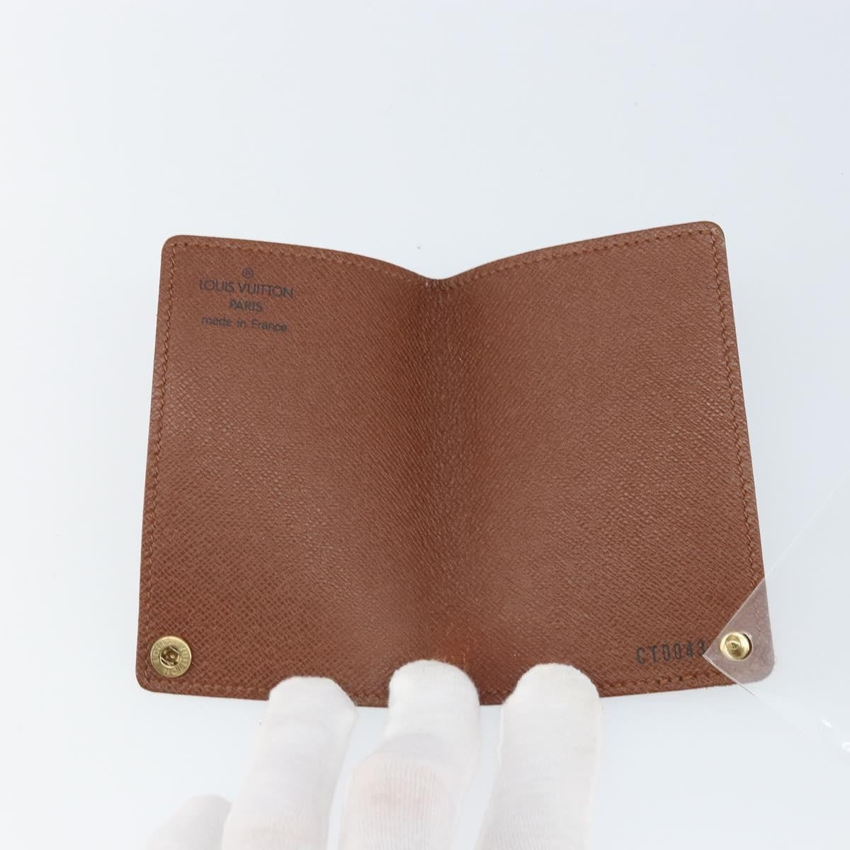 Louis Vuitton Porte Cartes Pression Card Case Monogram Canvas Brown Canvas Card Holders Accessory (Pre-Owned)