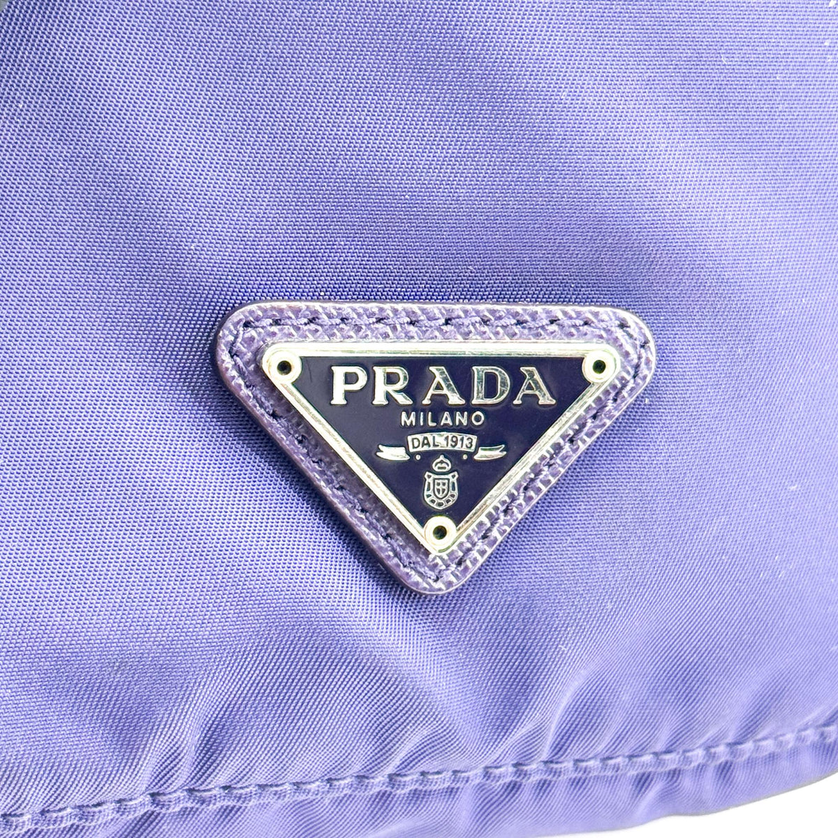 Prada Drawstring Wristlet Bucket Tessuto Navy Nylon Handbag (Pre-Owned)