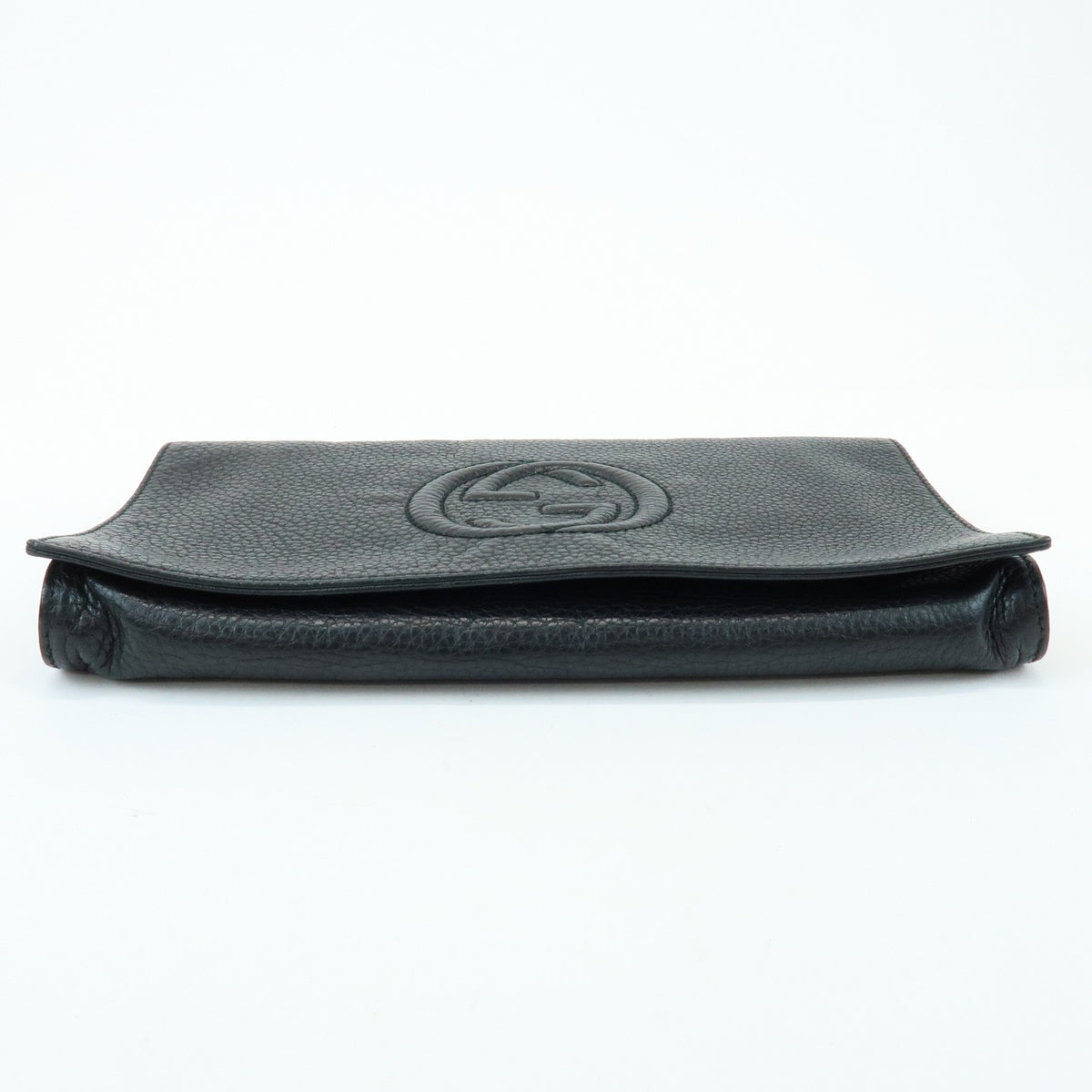 Gucci Soho Clutch Leather Black Leather Clutche & Pouche Bag (Pre-Owned)