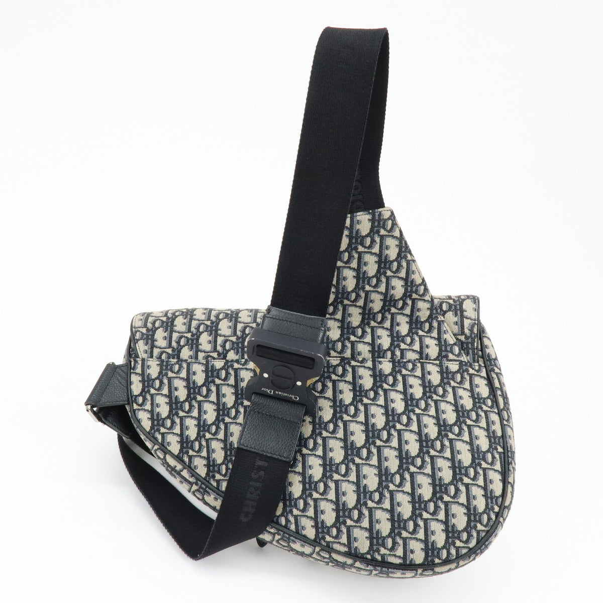 Christian Dior Saddle Messenger Oblique Canvas Beige Canvas Clutche & Pouche Bag (Pre-Owned)