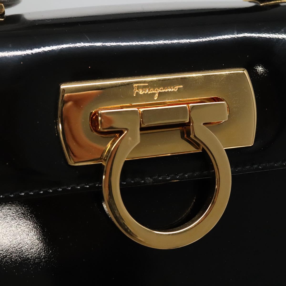 Salvatore Ferragamo Gancini Black Ceramic Handbag (Pre-Owned)