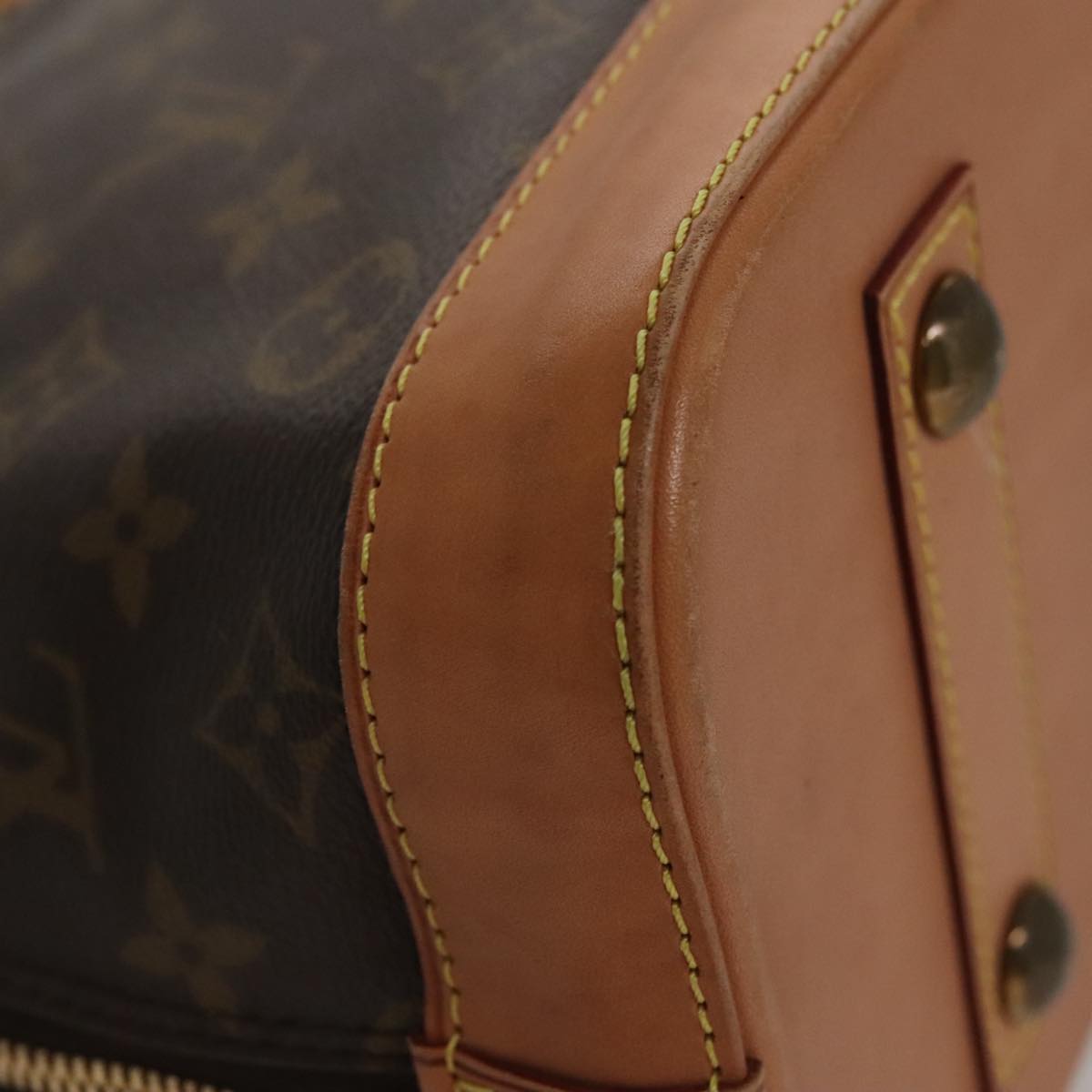 Louis Vuitton Alma Brown Canvas Handbag (Pre-Owned)