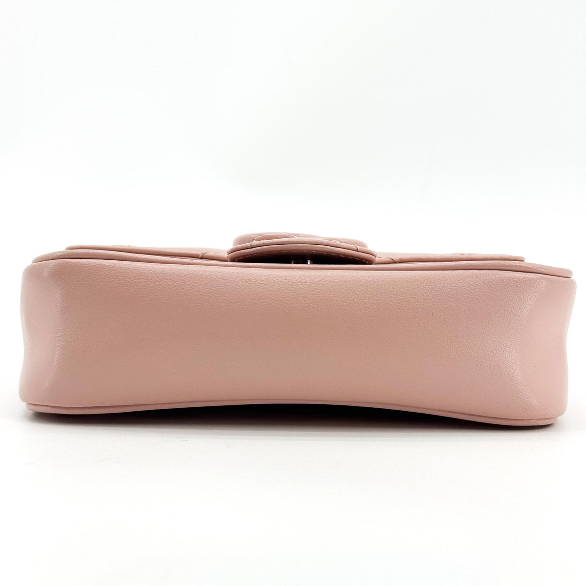 Gucci Gg Marmont Flap Matelasse Leather Pink Leather Handbag (Pre-Owned)