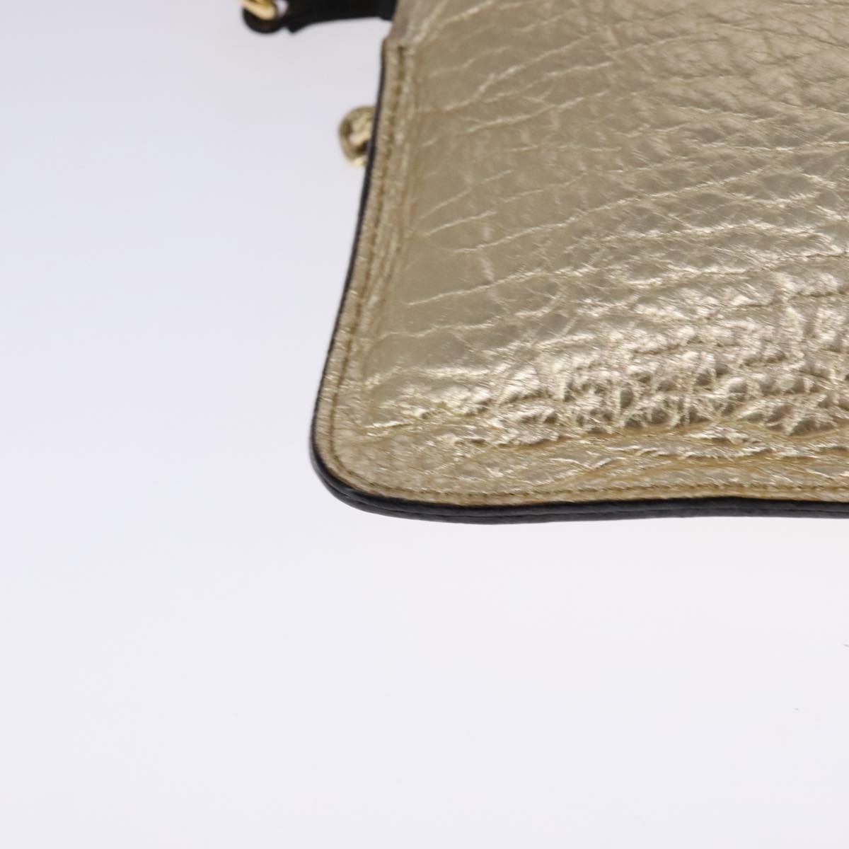 Burberry Gold Leather Shoulder Bag (Pre-Owned)