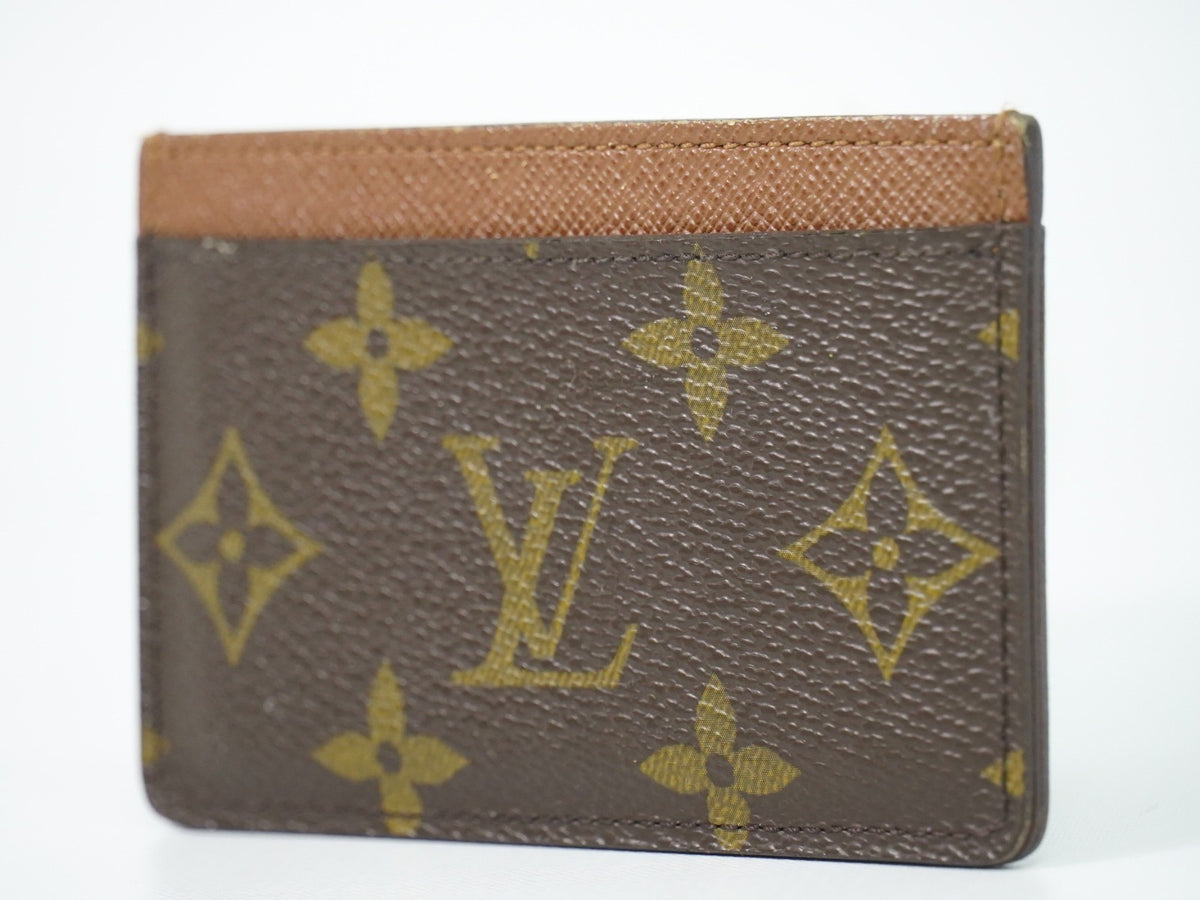 Louis Vuitton Card Holder Reverse Monogram Canvas Brown Canvas Card Holders Accessory (Pre-Owned)