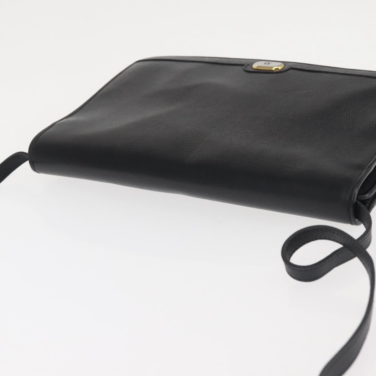 Christian Dior Vintage Leather Black Leather Shoulder Bag Bag (Pre-Owned)