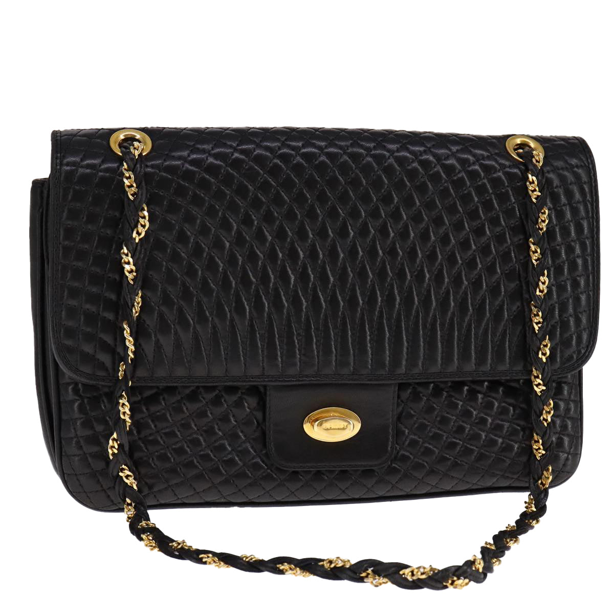 Bally Black Leather Shoulder Bag (Pre-Owned)