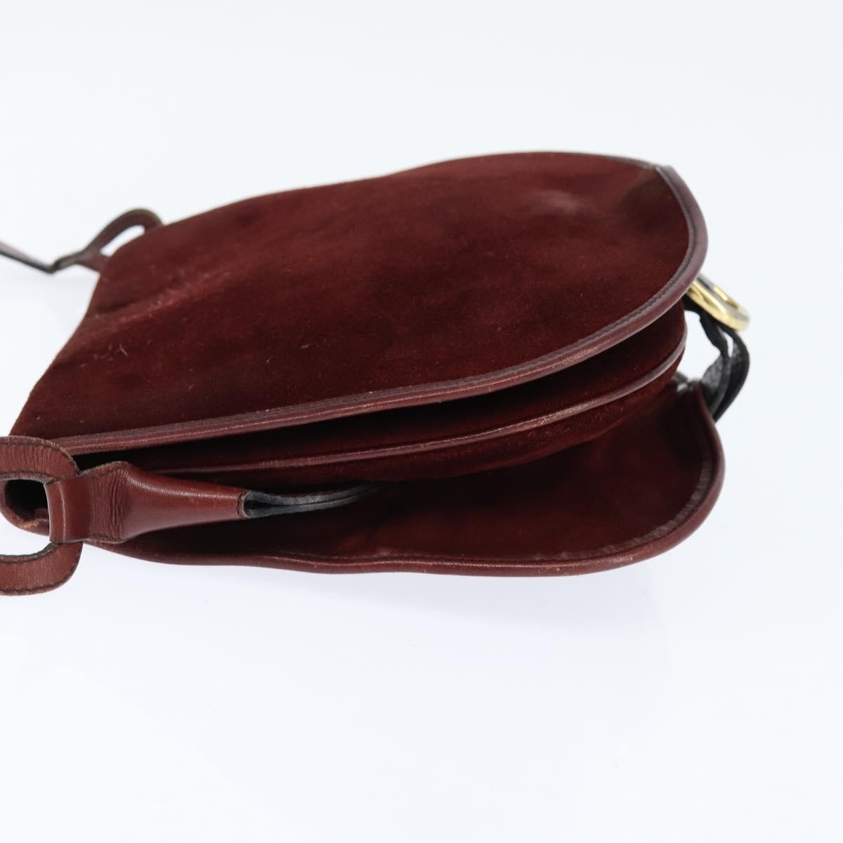 Balenciaga Shoulder Suede Burgundy Suede Shoulder Bag Bag (Pre-Owned)