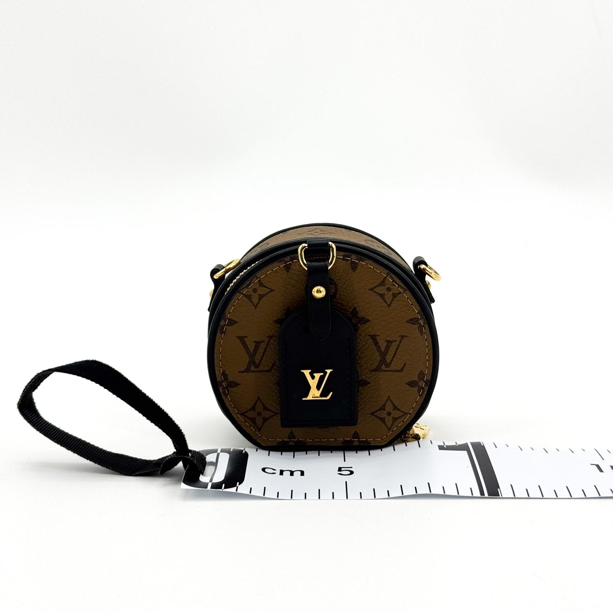 Louis Vuitton Mini Boite Chapeau Reverse Monogram Canvas Brown Canvas Handbag (Pre-Owned)