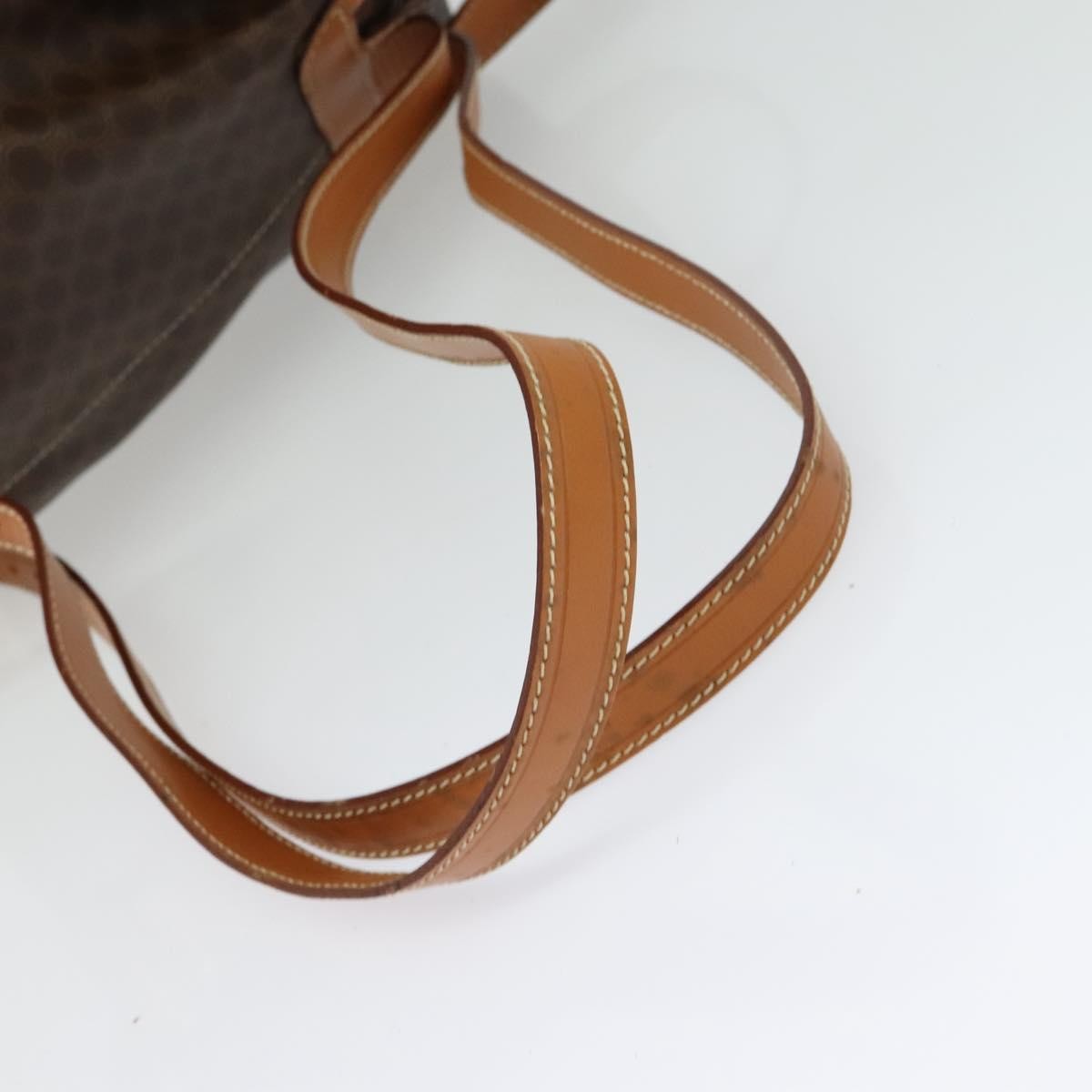 Celine Vintage Macadam Canvas And Leather Brown Pvc Backpack Bag (Pre-Owned)