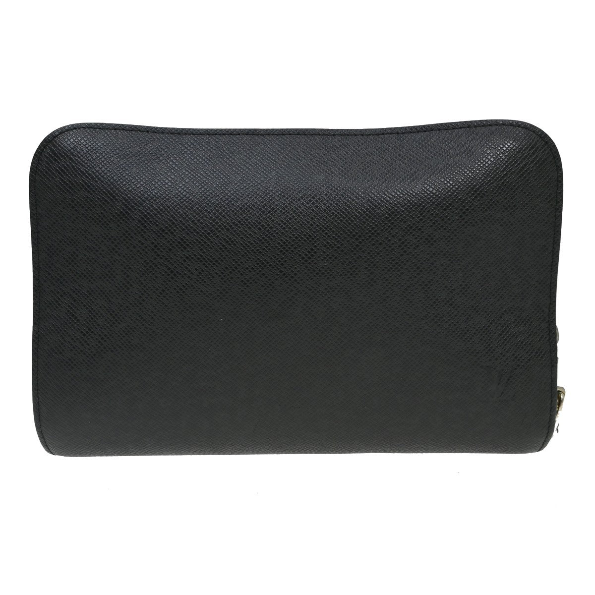 Louis Vuitton Pochette Baikal Clutch Taiga Leather Black Leather Clutche & Pouche Bag (Pre-Owned)