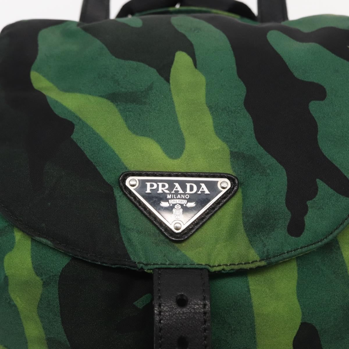 Prada Camouflage Tessuto Green Nylon Backpack Bag (Pre-Owned)