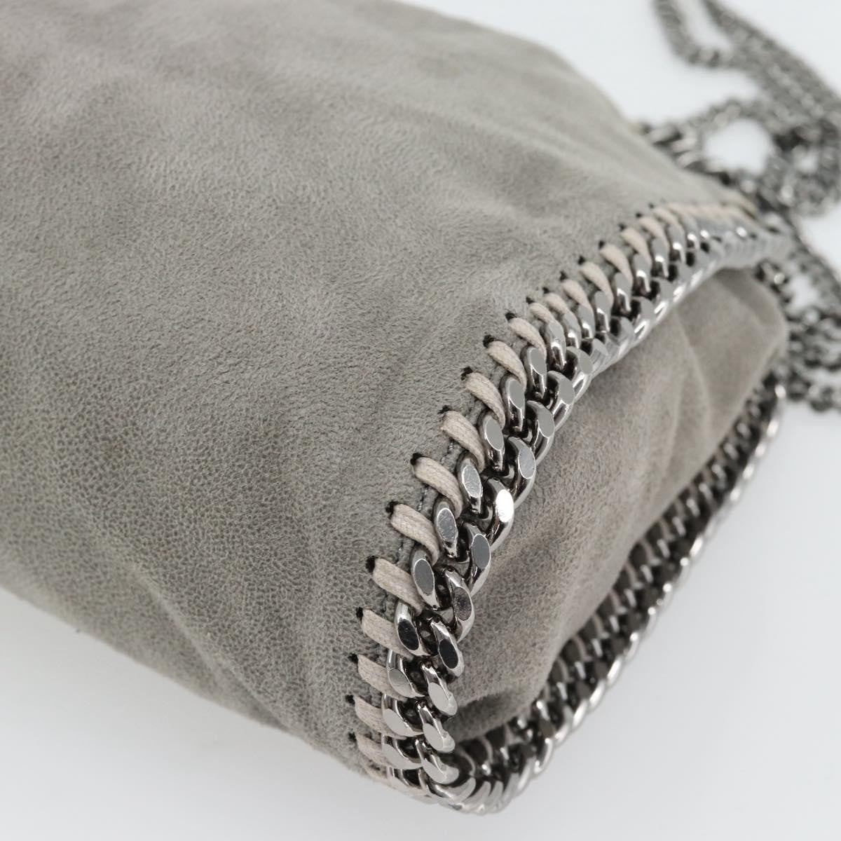 Stella Mccartney Falabella Fold Over Shaggy Deer Gray Polyester Shoulder Bag Bag (Pre-Owned)