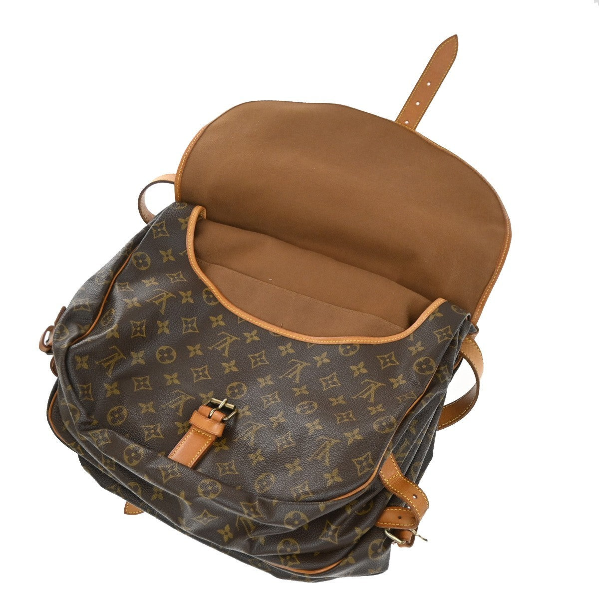 Louis Vuitton Saumur Monogram Canvas Brown Canvas Shoulder Bag Bag (Pre-Owned)