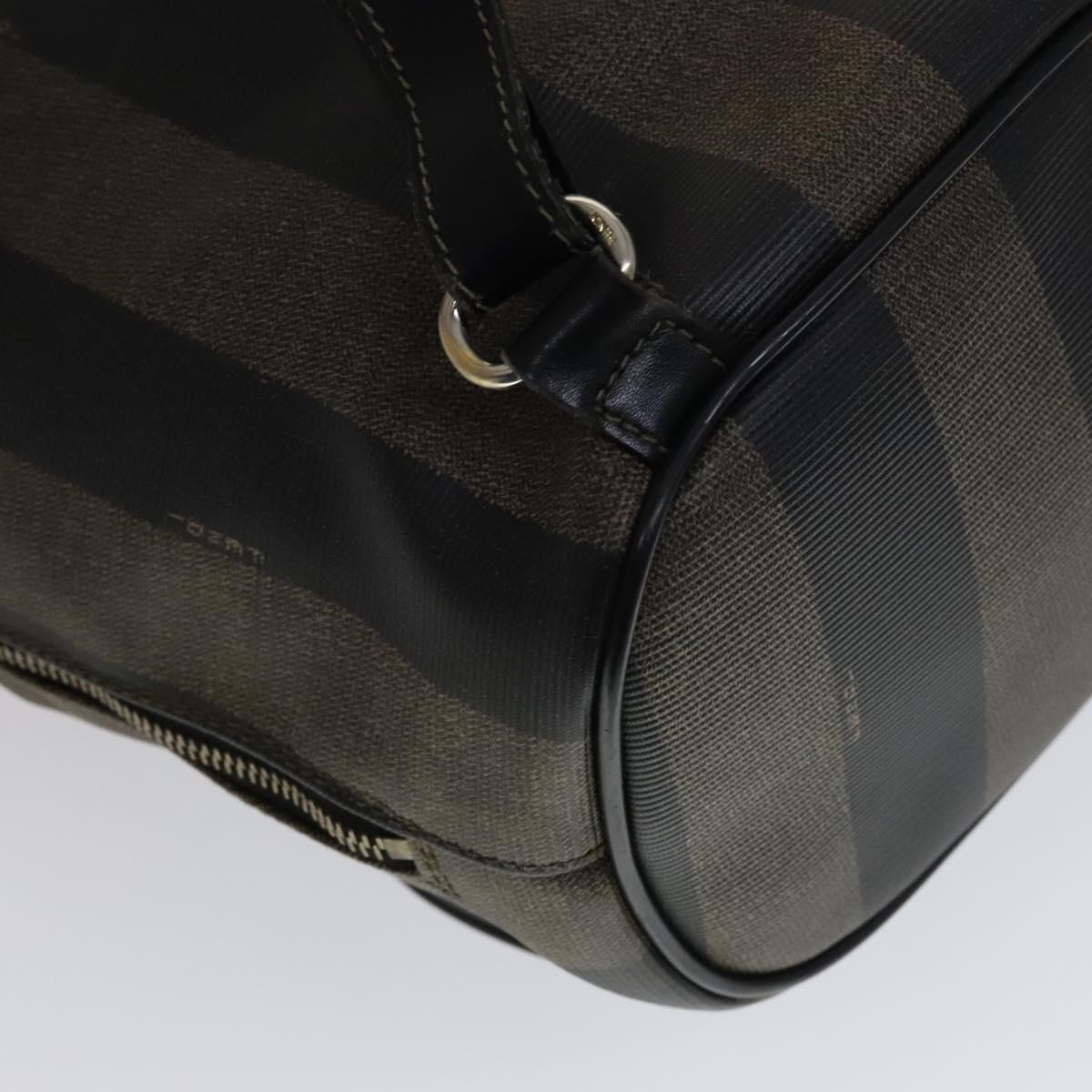 Fendi Pequin Brown Canvas Backpack Bag (Pre-Owned)