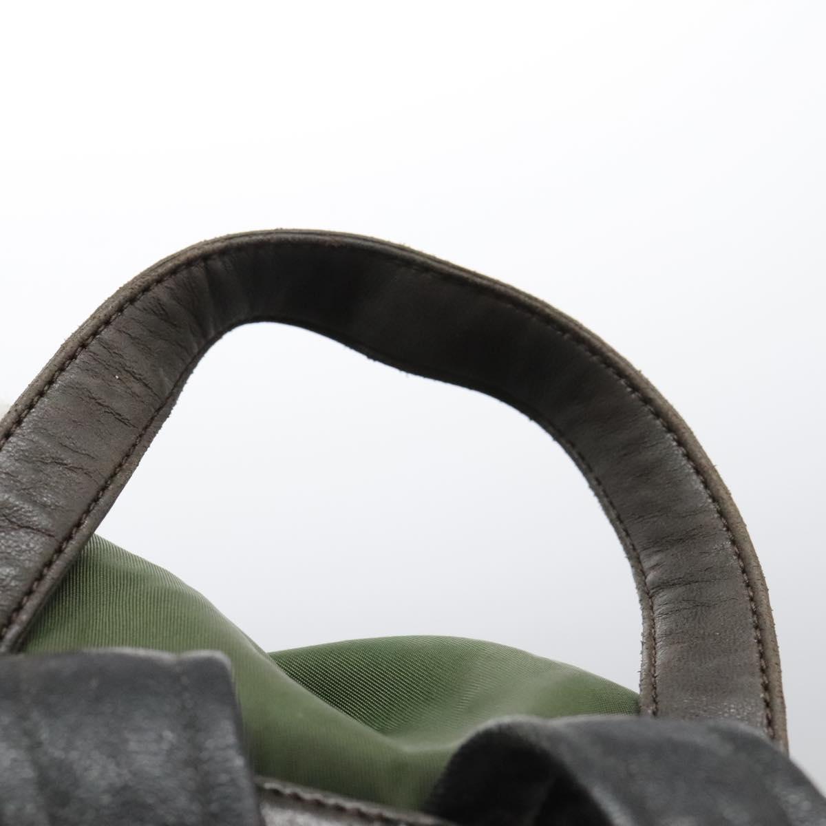 Prada Re-Nylon Khaki Synthetic Backpack Bag (Pre-Owned)