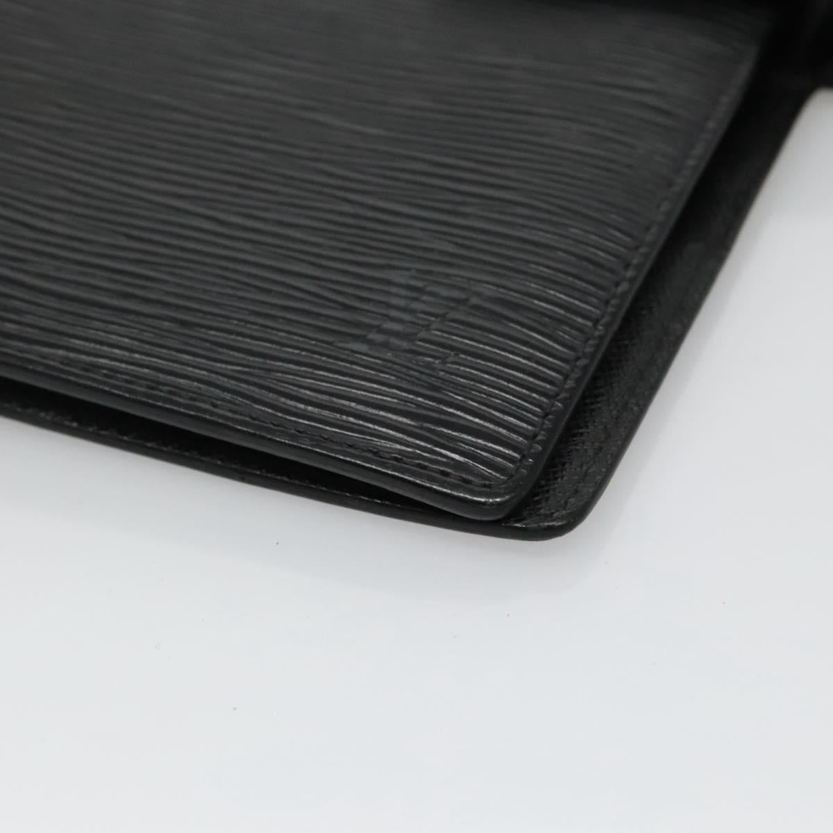 Louis Vuitton Agenda Cover Black Leather Wallet (Pre-Owned)