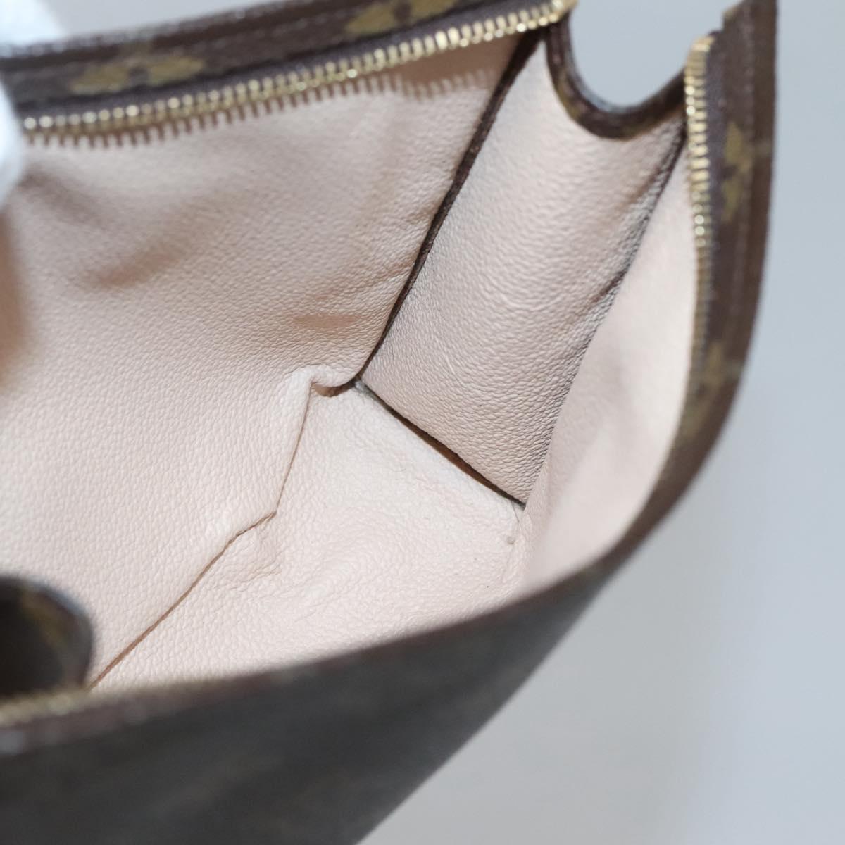 Louis Vuitton Poche Toilette Brown Canvas Clutch Bag (Pre-Owned)