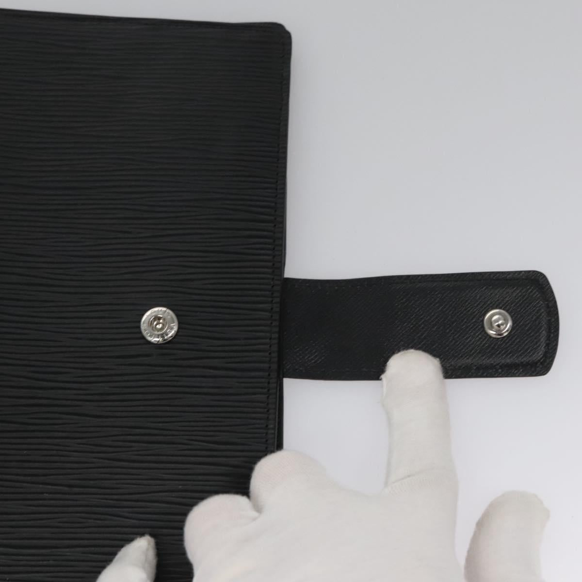 Louis Vuitton Agenda Cover Black Leather Wallet (Pre-Owned)