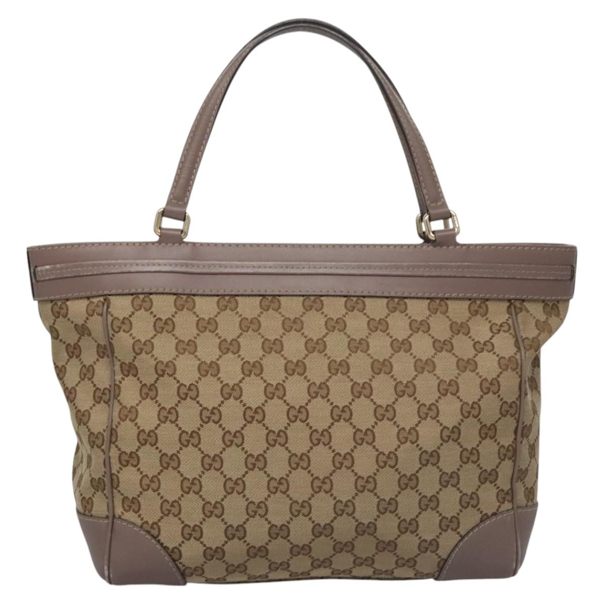 Gucci Gg Canvas Beige Canvas Tote Bag (Pre-Owned)