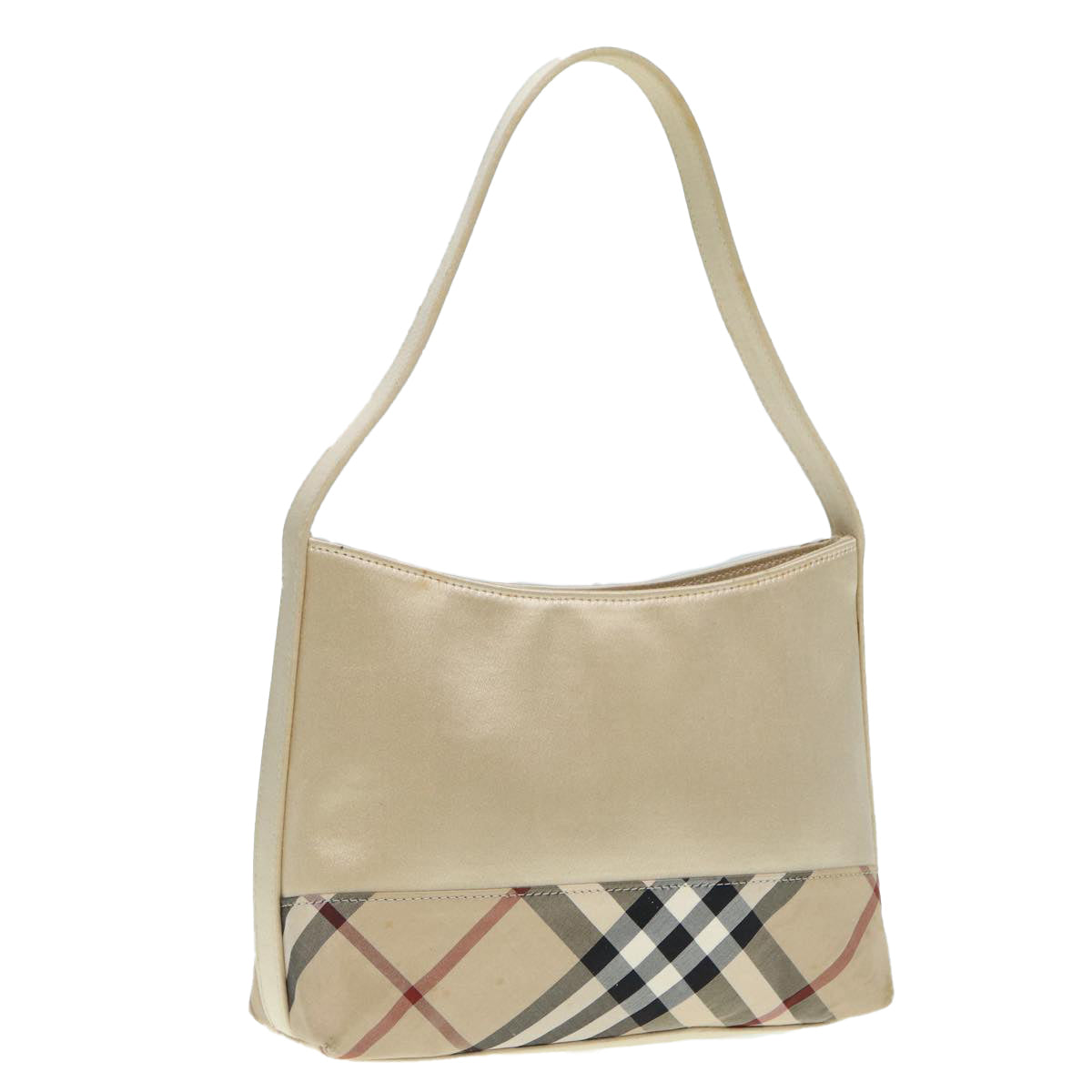 Burberry Nova Check Beige Synthetic Handbag (Pre-Owned)