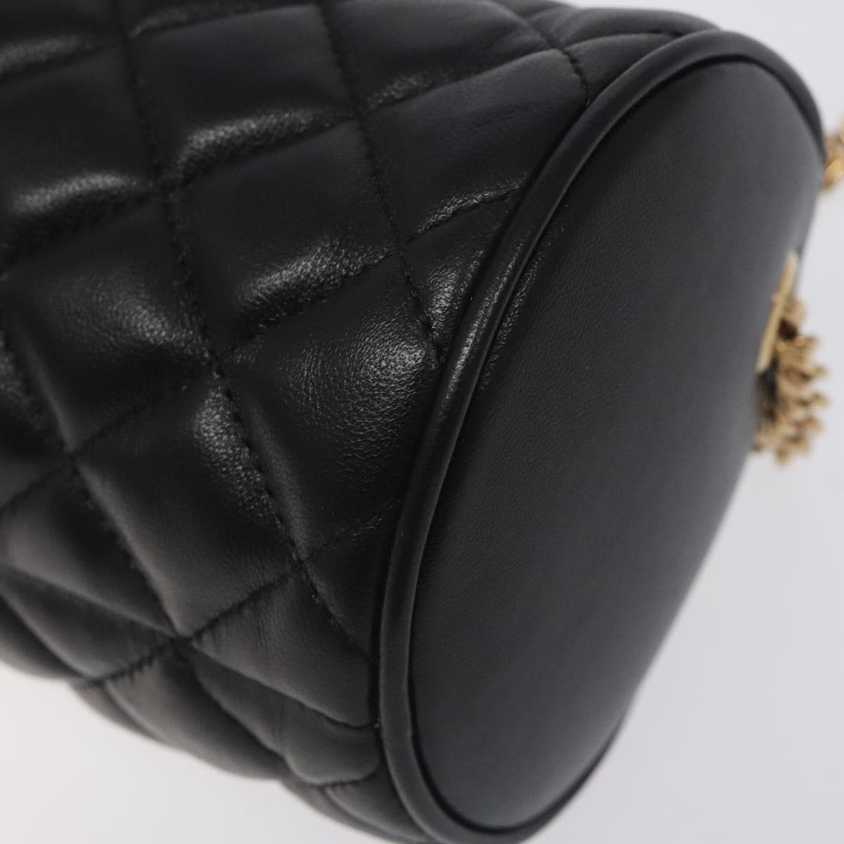 Versace Medusa Black Leather Shoulder Bag (Pre-Owned)