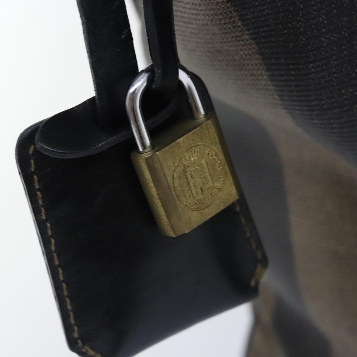 Fendi Pecan Brown Canvas Shoulder Bag (Pre-Owned)