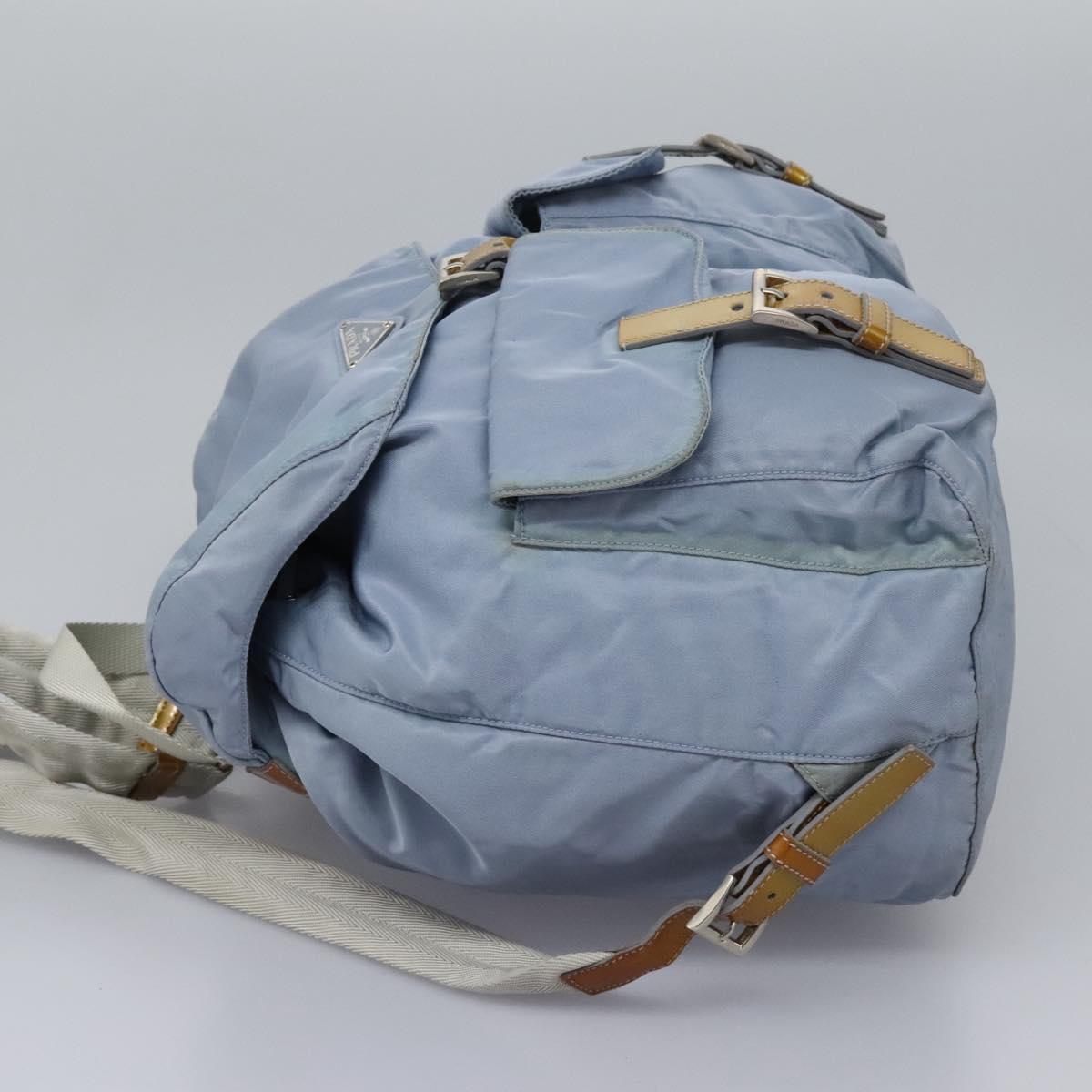Prada Re-Nylon Blue Synthetic Backpack Bag (Pre-Owned)