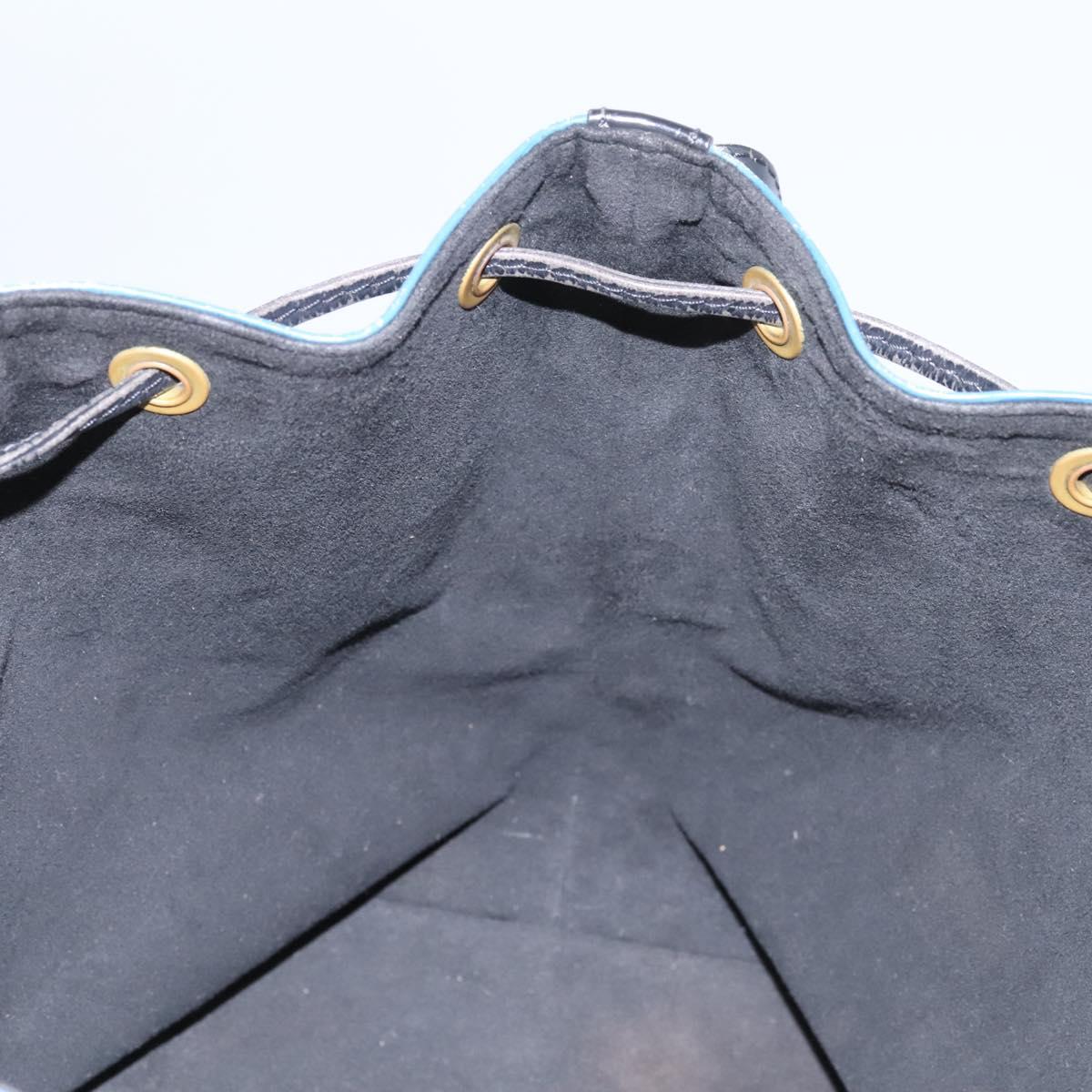 Louis Vuitton Petit Noé Blue Leather Shoulder Bag (Pre-Owned)