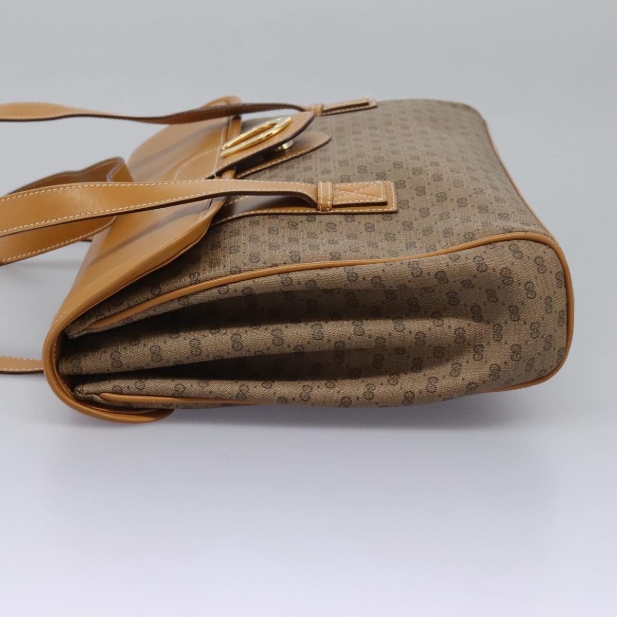 Gucci Micro Small Gg Canvas Beige Canvas Shoulder Bag (Pre-Owned)