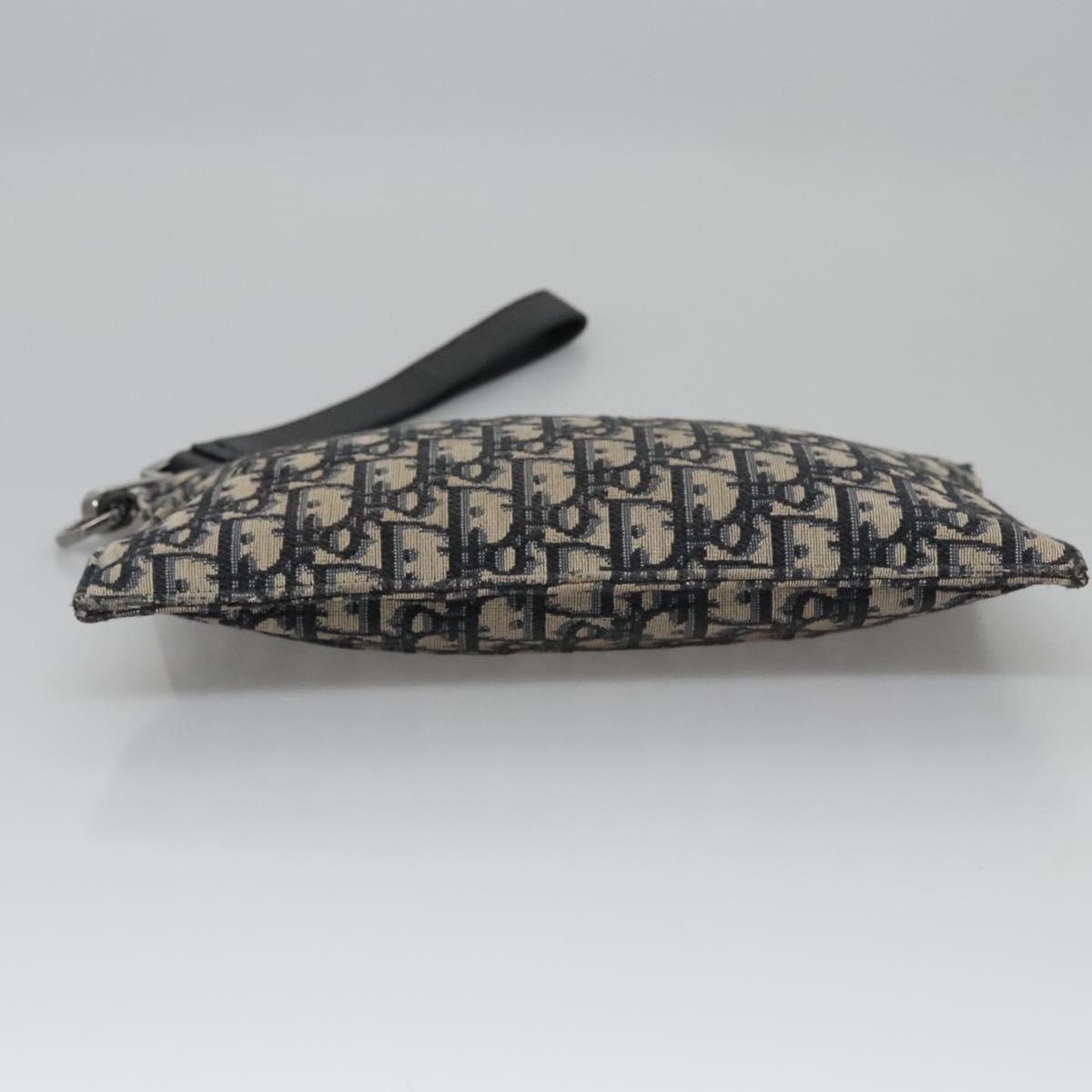 Dior Trotter Navy Canvas Clutch Bag (Pre-Owned)