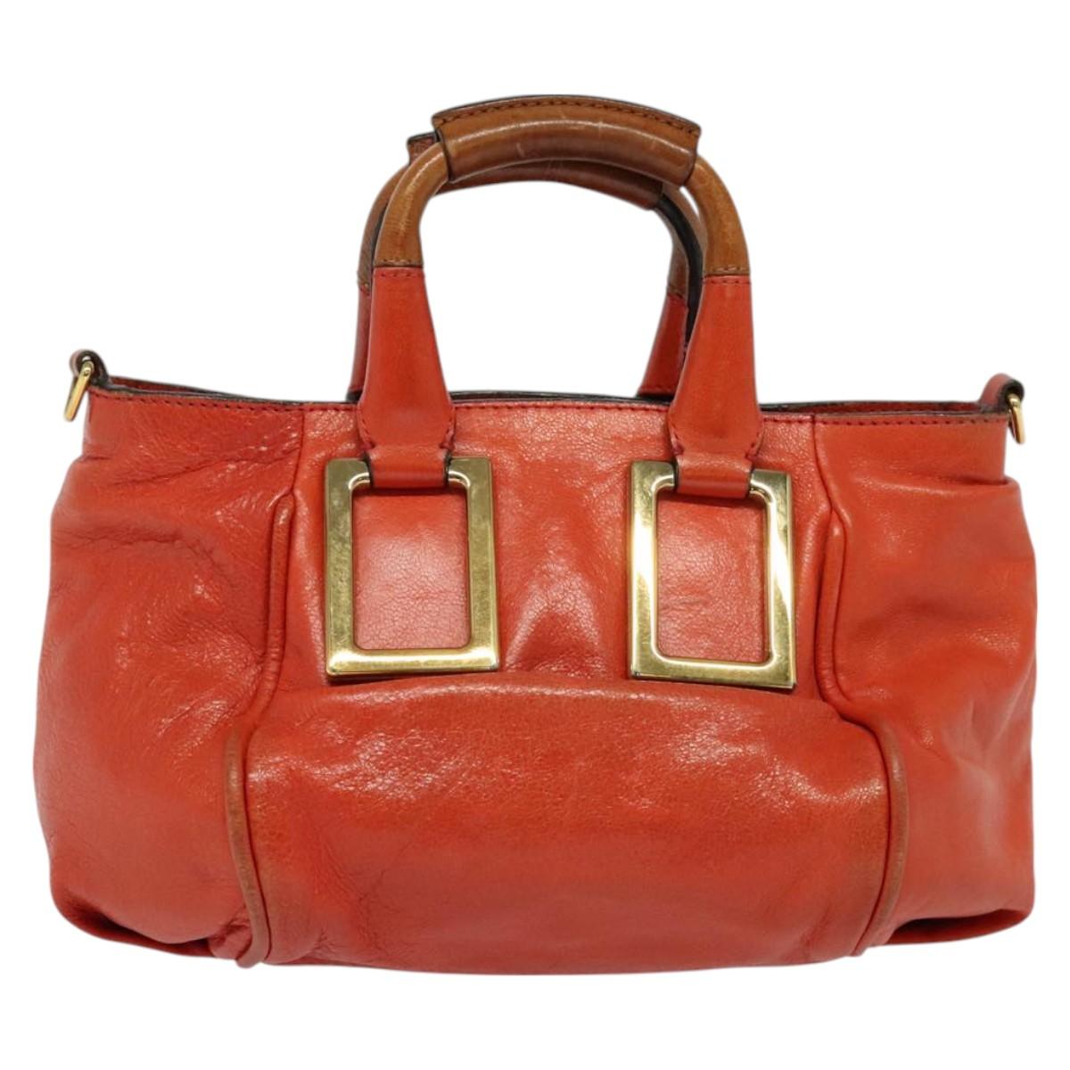 Chloé Ethel Orange Leather Handbag (Pre-Owned)