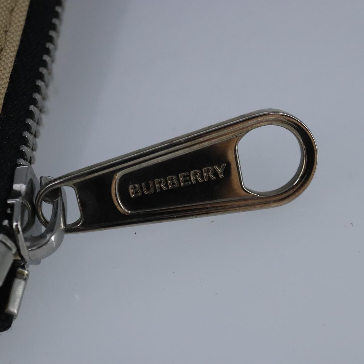 Burberry Nova Check Beige Canvas Clutch Bag (Pre-Owned)