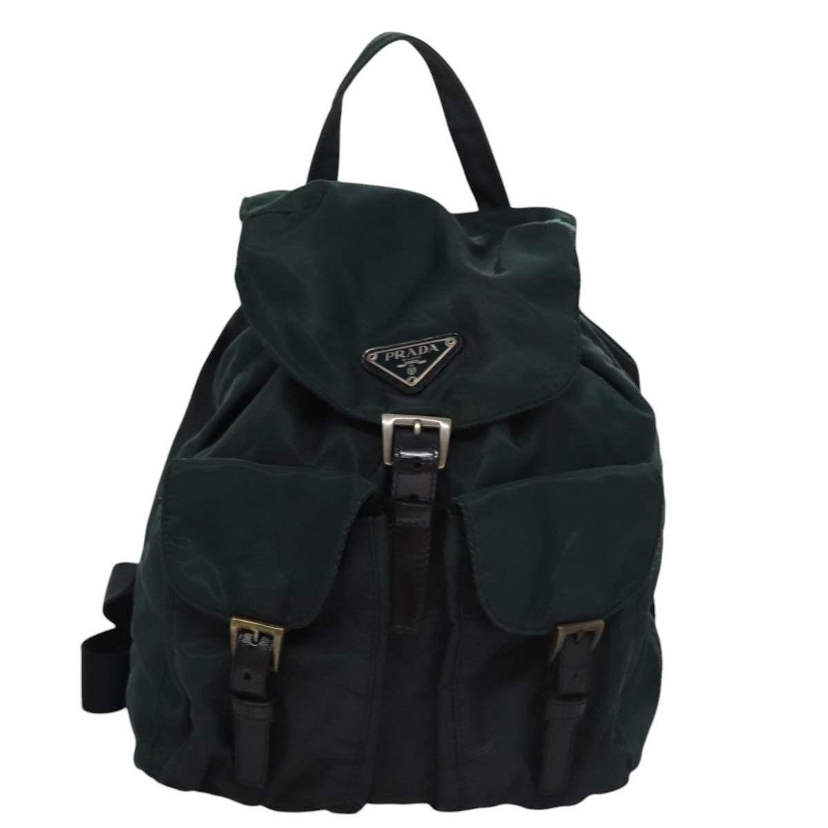 Prada Re-Nylon Green Synthetic Backpack Bag (Pre-Owned)