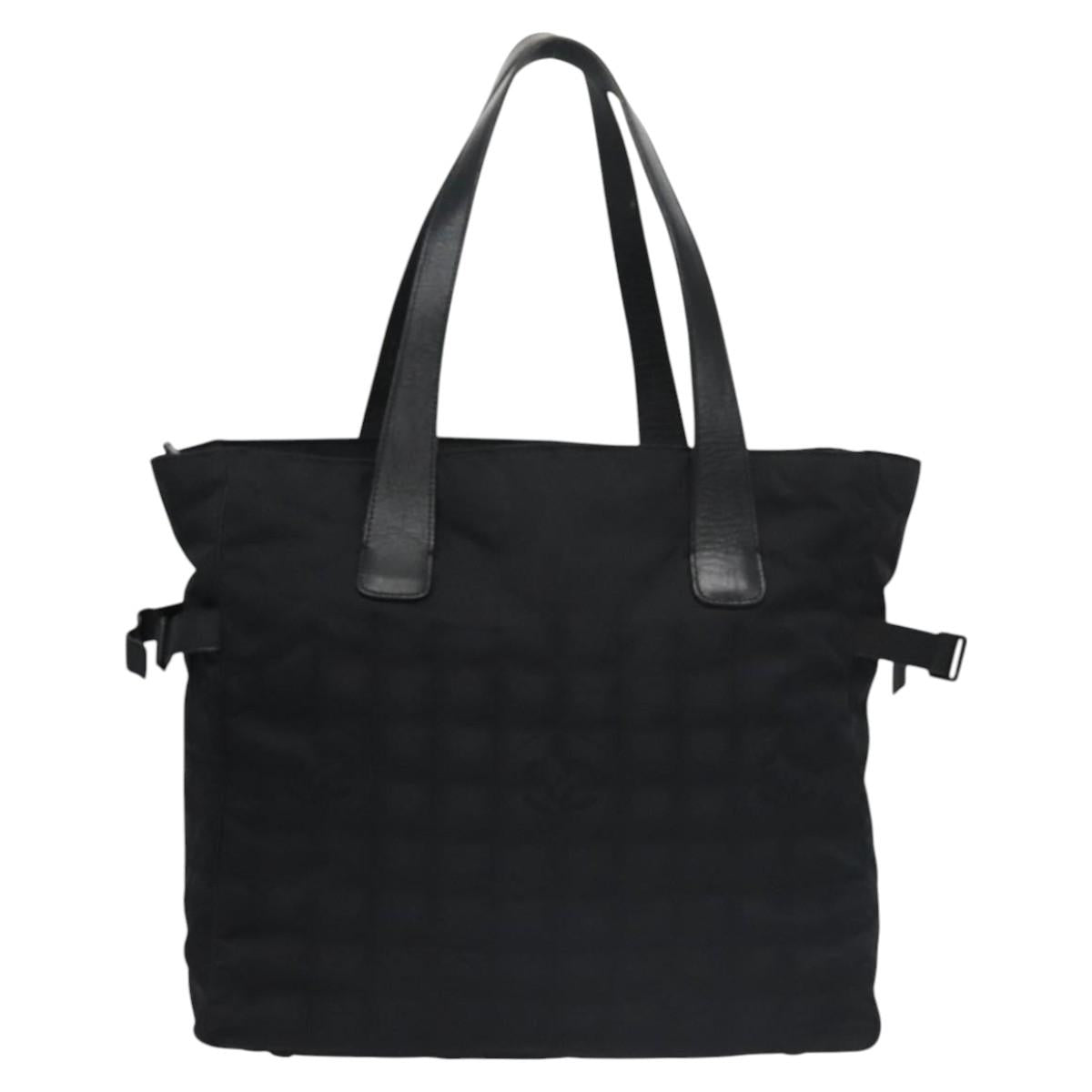 Chanel Travel Line Black Synthetic Tote Bag (Pre-Owned)