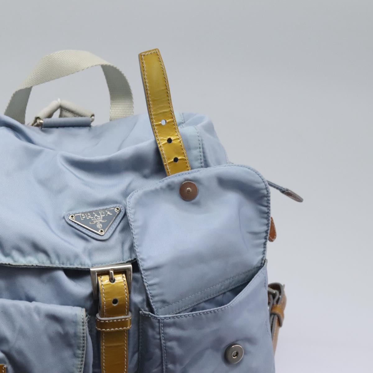 Prada Re-Nylon Blue Synthetic Backpack Bag (Pre-Owned)