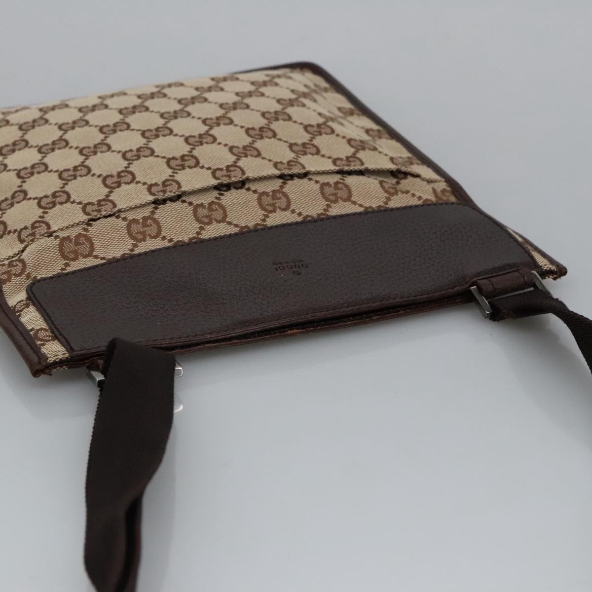 Gucci Gg Supreme Beige Canvas Shoulder Bag (Pre-Owned)