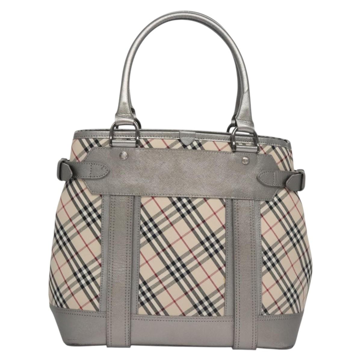 Burberry Nova Check Beige Canvas Tote Bag (Pre-Owned)