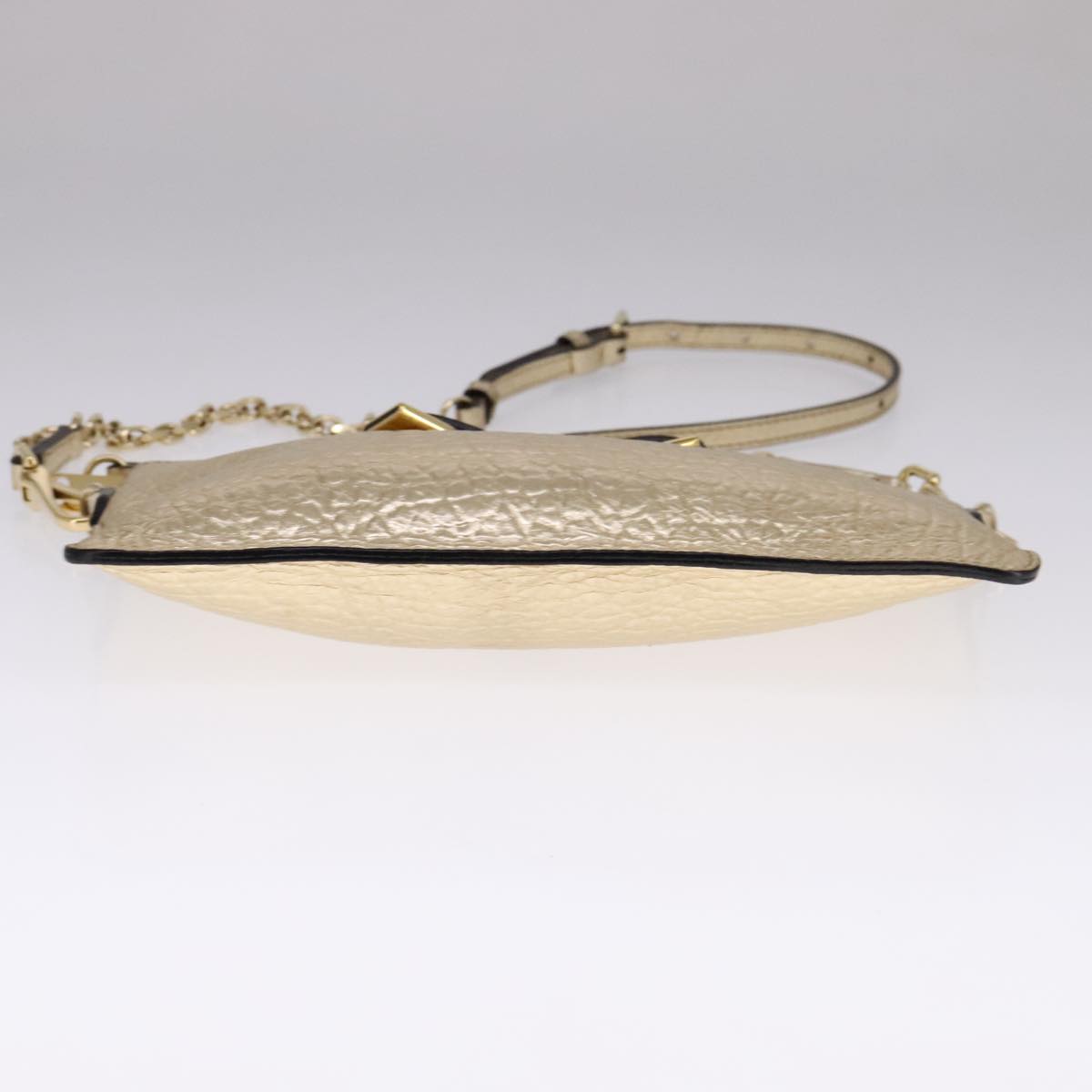 Burberry Gold Leather Shoulder Bag (Pre-Owned)