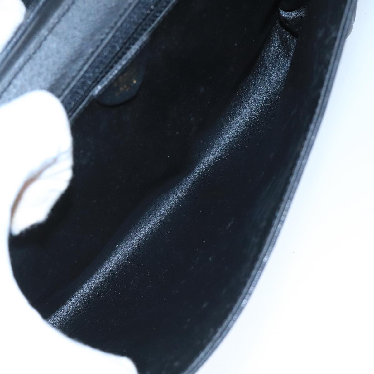 Céline Logo Du Cercle Black Leather Shoulder Bag (Pre-Owned)