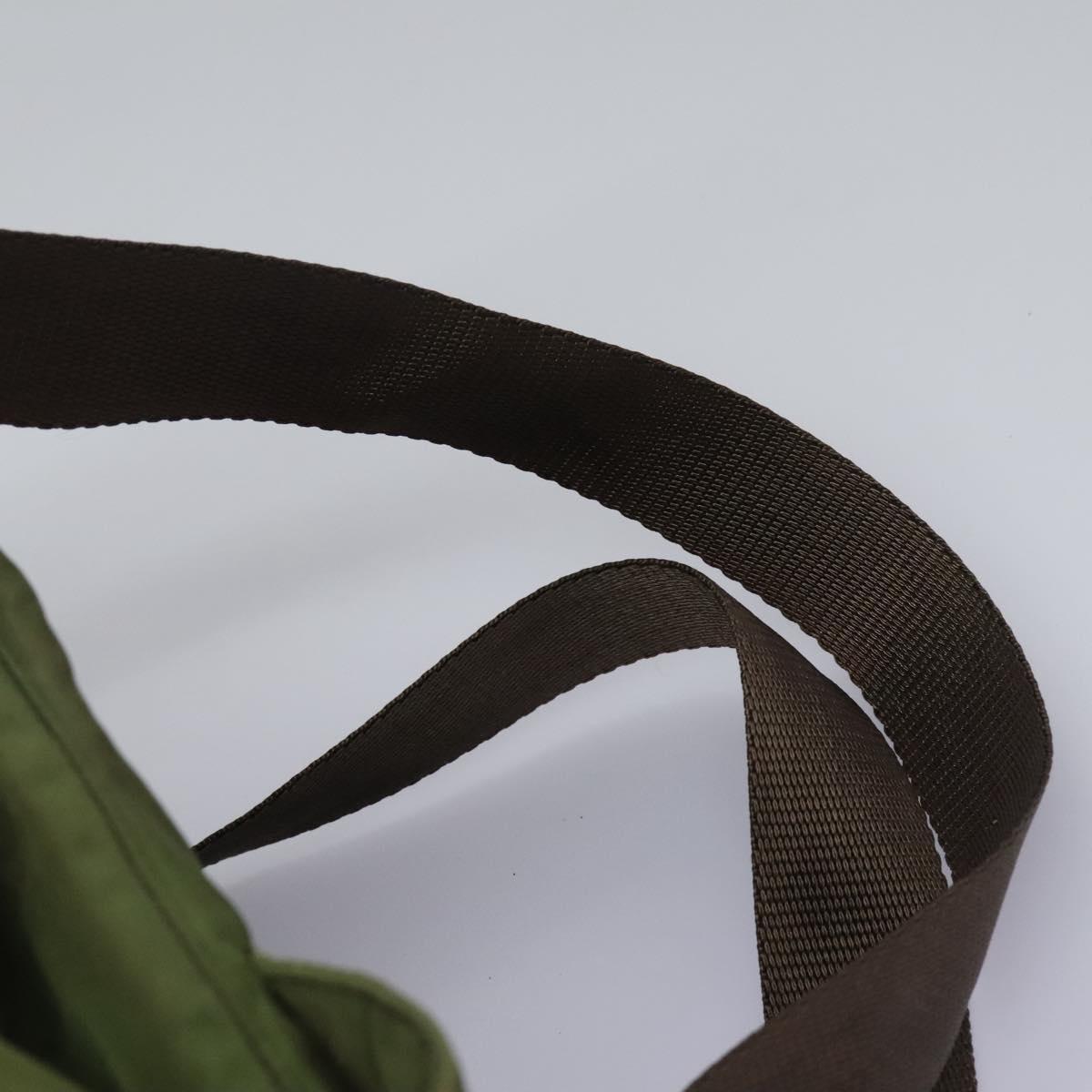 Prada Re-Nylon Khaki Synthetic Backpack Bag (Pre-Owned)