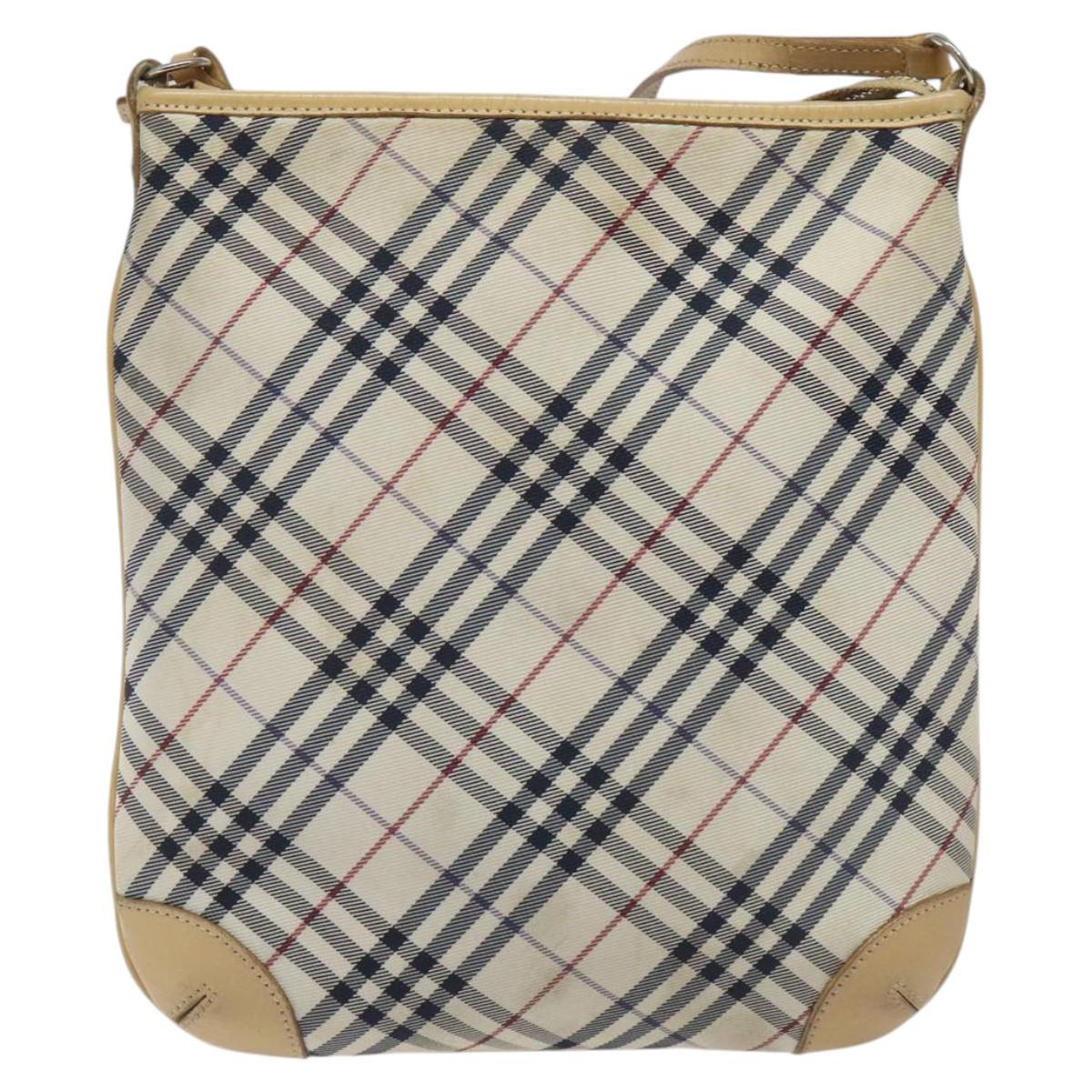 Burberry Nova Check Beige Synthetic Shoulder Bag (Pre-Owned)
