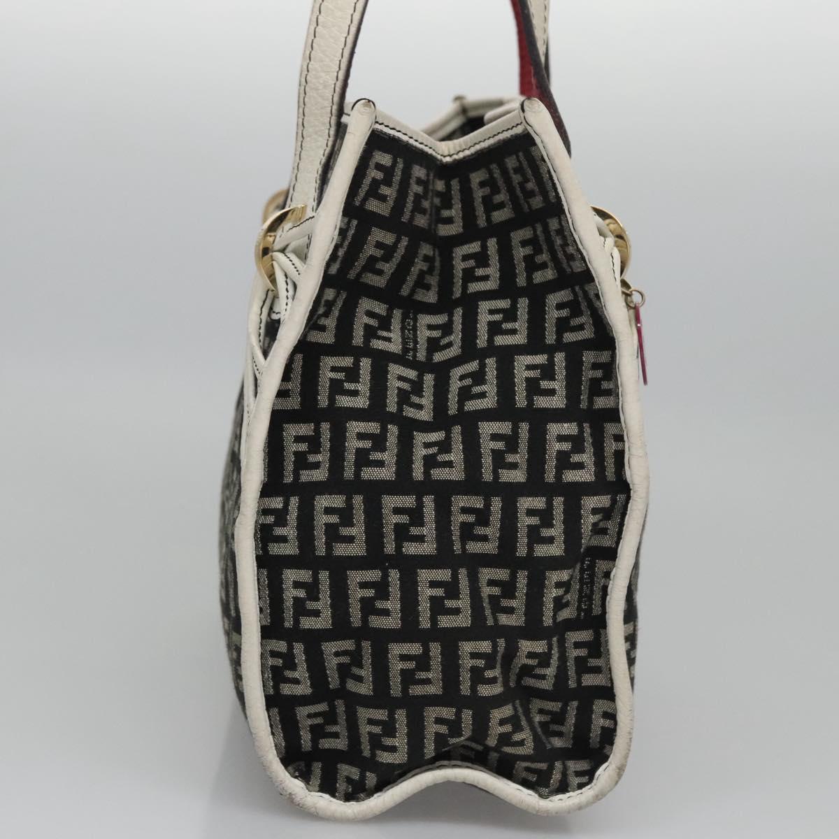 Fendi Zucchino Black Canvas Handbag (Pre-Owned)