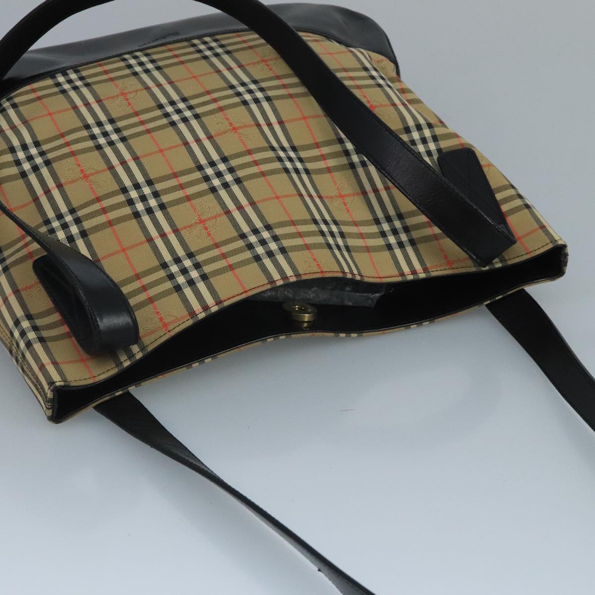 Burberry Nova Check Beige Canvas Tote Bag (Pre-Owned)
