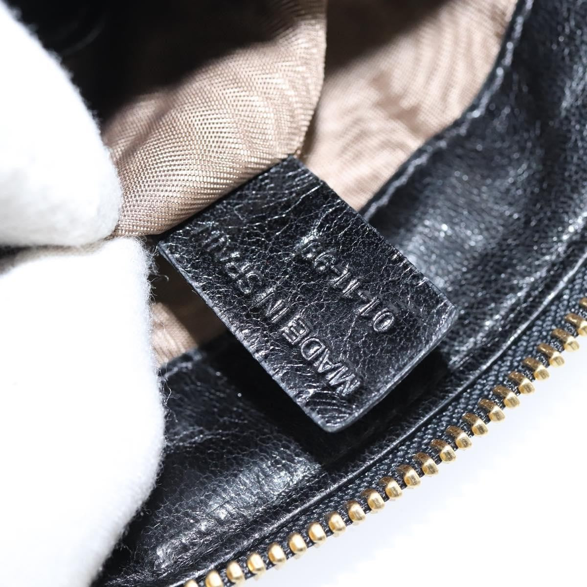 Chloe Shoulder Bag Leather Black Leather Shoulder Bag Bag (Pre-Owned)