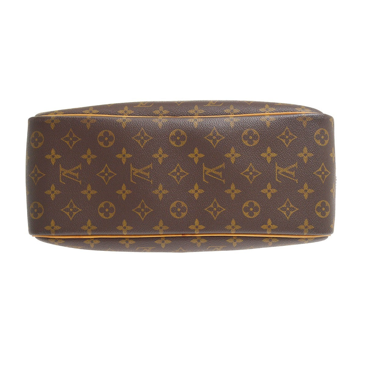 Louis Vuitton Bowling Vanity Printed Tuffetage With Leather Brown Canvas Handbag (Pre-Owned)