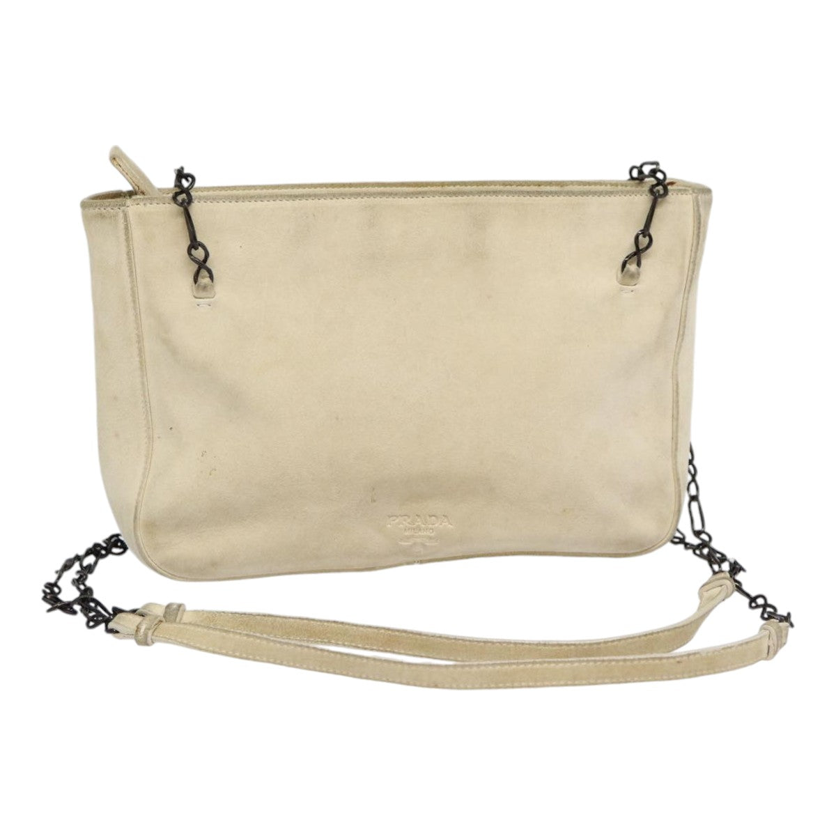 Prada Beige Suede Shoulder Bag (Pre-Owned)