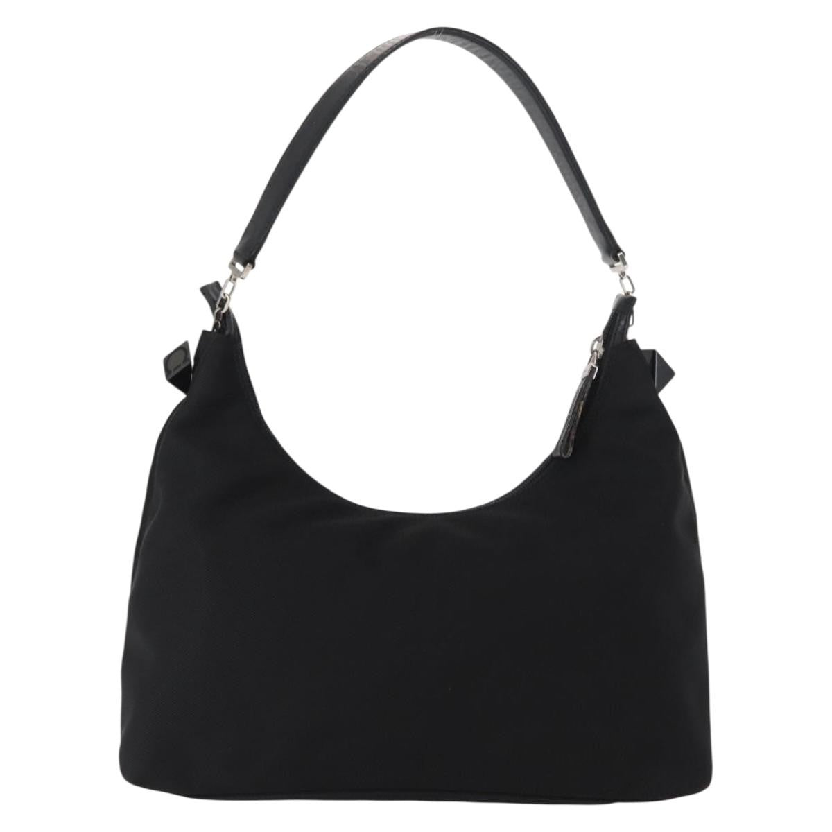 Salvatore Ferragamo Vala Nylon Black Nylon Shoulder Bag Bag (Pre-Owned)