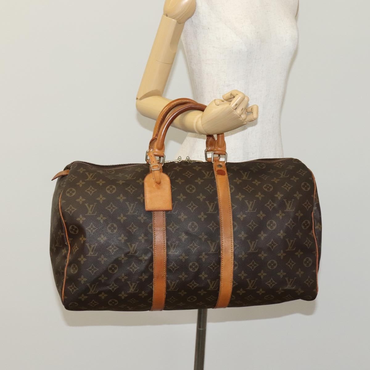 Louis Vuitton Keepall 50 Brown Canvas Travel Bag (Pre-Owned)