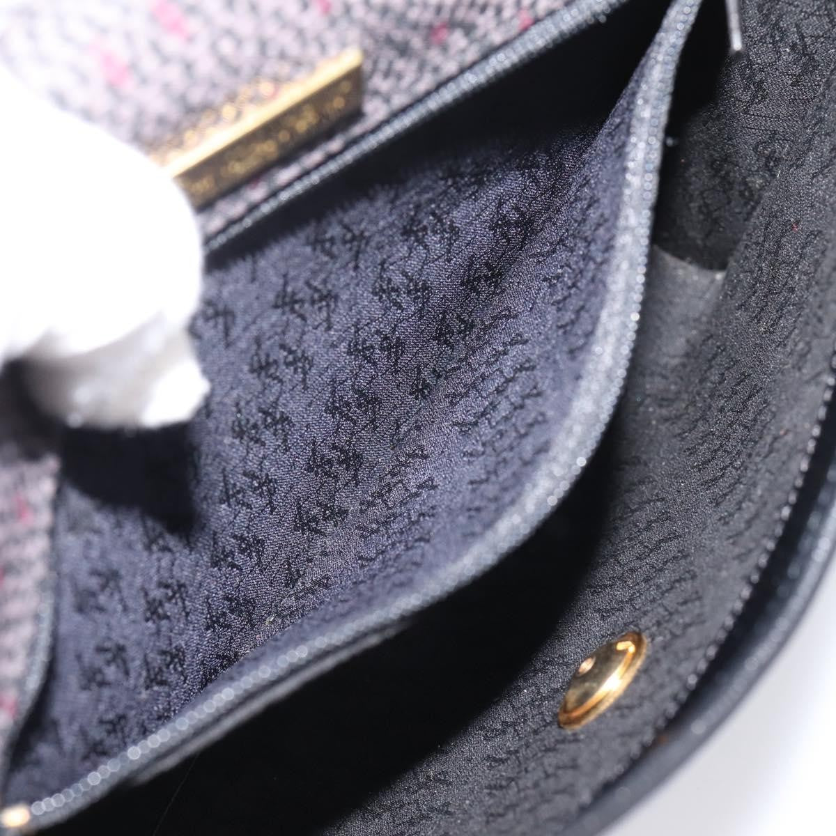 Saint Laurent Vintage Shoulder Bag Leather Gray Canvas Shoulder Bag Bag (Pre-Owned)